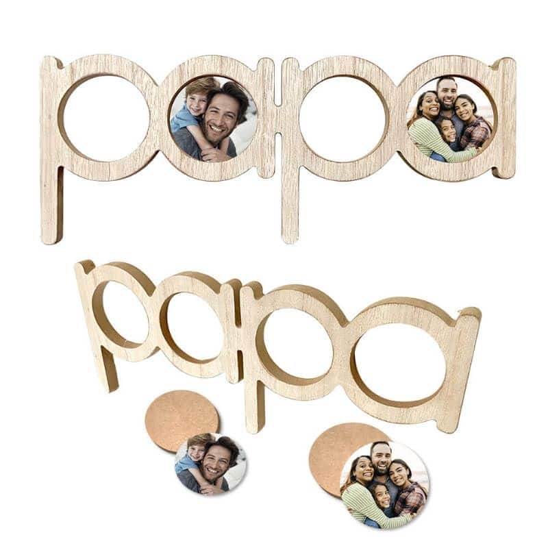 Cadre photo personnalisé en bois, cadeau papa - Print Your Love