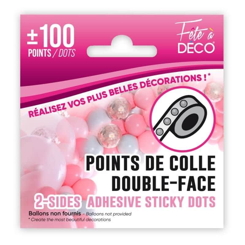 1000 Pcs Points de Colle Ballon, Colle Ballon Double Face Dots Ruban Colle,  Amovible Autocollant Point