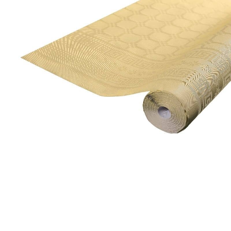 Nappe en rouleau papier damassé doré 6 m - Vegaooparty