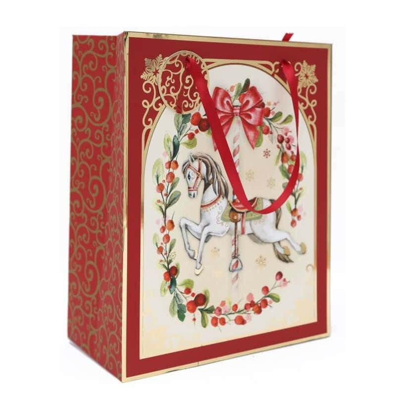 Sac Cadeaux de Noël Traditionnel - 33 x 25 cm - Modèle au choix