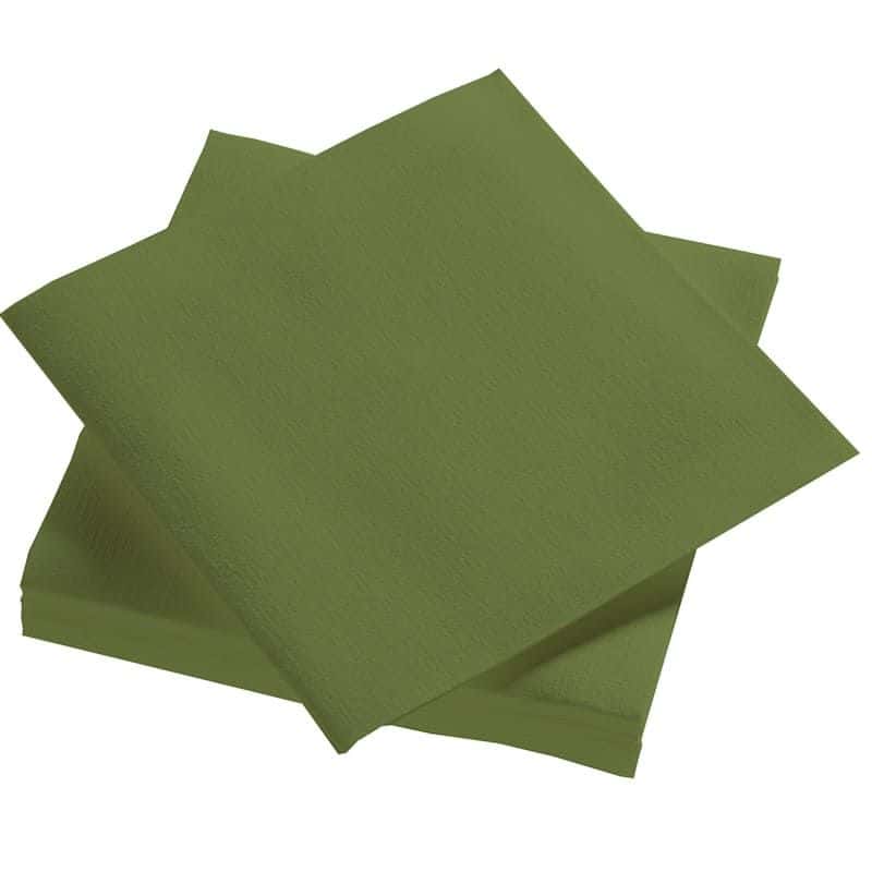 Serviette de table vert Olive/Sauge 16.5 cm REF/8083