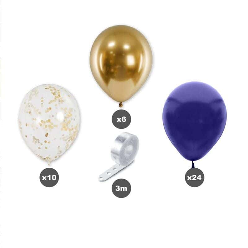 Confettis dorés, anniversaire, Ballon, décoration de fête, joyeux