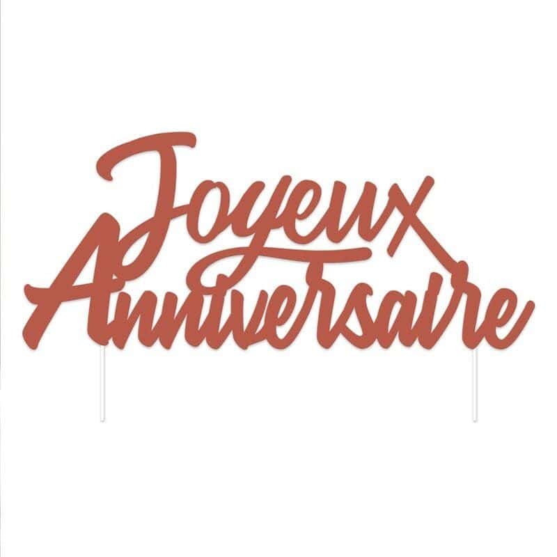 Top Gâteau - Joyeux Anniversaire - Collection Terracotta - Jour de