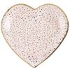 Un lot de 10 assiettes de couleur rose en forme de cœur pour votre événement | jourdefete.com