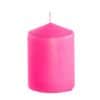 Bougie cylindrique de 10 cm couleur rose | jourdefete.com