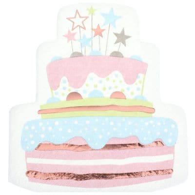 De splendides serviettes en forme de gâteau rose | jourdefete.com