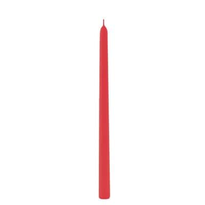 2 bougies flambeau de 30 cm couleur rouge | jourdefete.com