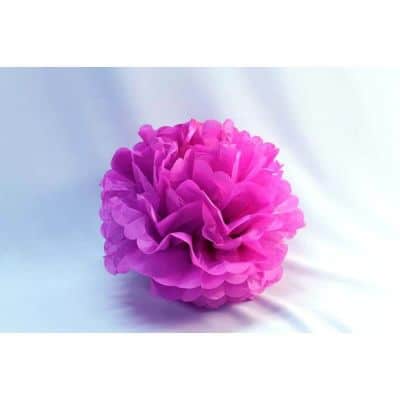3 fleurs en papier de soie couleur au choix | jourdefete.com