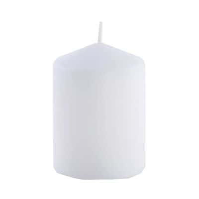 Bougie cylindrique de 10 cm couleur blanche | jourdefete.com