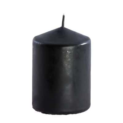 Bougie cylindrique de 10 cm couleur noire | jourdefete.com