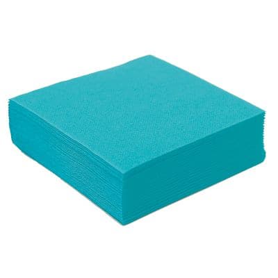 50 Petites Serviettes Microgaufrées - Turquoise