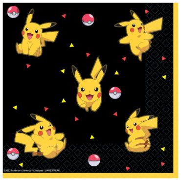 Craquez pour ce lot de 16 serviettes à l'effigie de Pokémon pour l'anniversaire de votre enfant | jourdefete.com