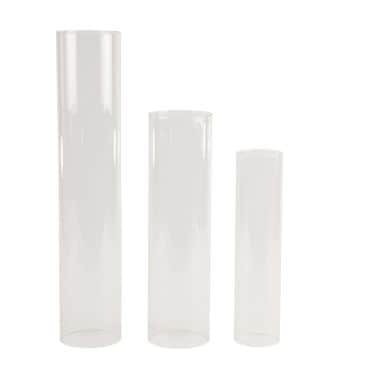 Un joli lot de 3 tubes protège-flammes en verre pour protéger vos bougies lors de votre événement | jourdefete.com