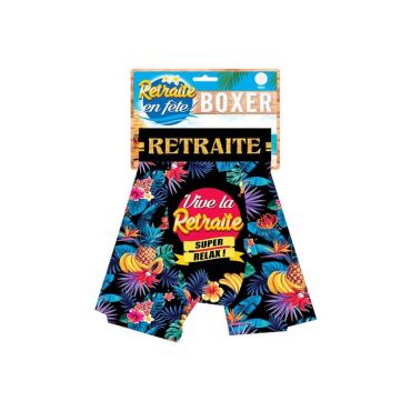 Boxer festif - Vive la retraite - Taille au choix | jourdefete.com