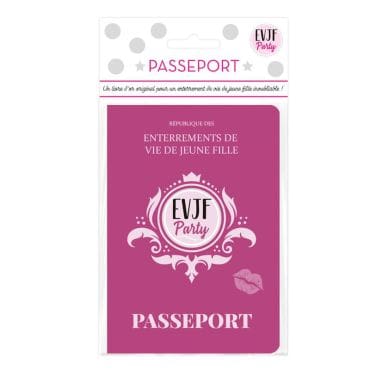 Un passeport rose faisant office de livre d'or pour un enterrement de vie de jeune fille | jourdefete.com