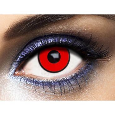 De belles lentilles fantaisie au rouge vif pour Halloween | jourdefete.com