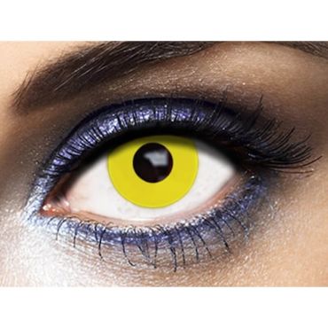 Une paire de lentilles pour des yeux jaunes démoniaques lors de votre soirée d'Halloween | jourdefete.com