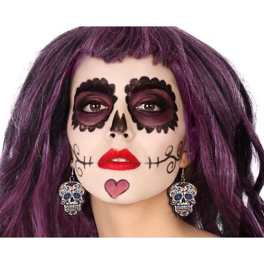 De jolies boucles d'oreilles en forme de tête de mort parfaites pour halloween | jourdefete.com