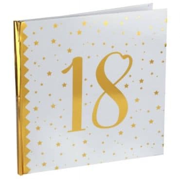 Livre d'Or Anniversaire - Blanc et Or - 18 ans | jourdefete.com