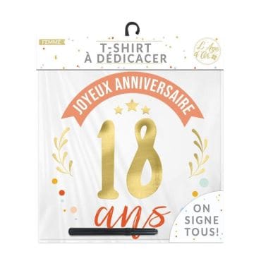 Un magnifique t-shirt pour les 18 ans de votre proche | jourdefete.com