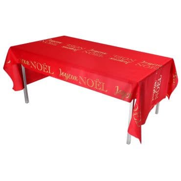 nappe rouge joyeux noël | jourdefete.com