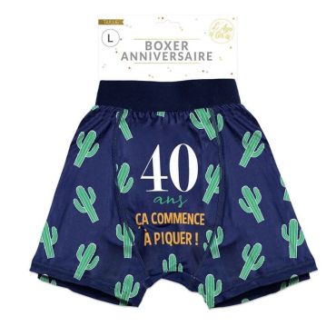 Un magnifique boxer anniversaire pour les 40 ans d'un proche | jourdefete.com