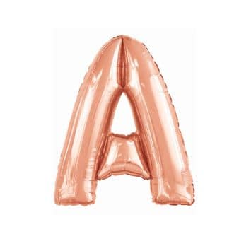 Ballon géant en aluminium métallisé Rose Gold - Lettre A | jourdefete.com