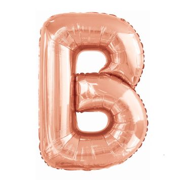 Ballon géant en aluminium métallisé Rose Gold - Lettre au choix