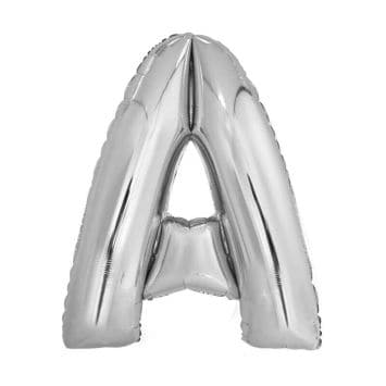 Ballon géant en aluminium métallisé Argent - Lettre A | jourdefete.com