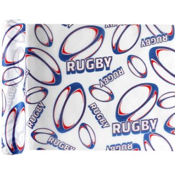 Chemin de table - Rugby - 30 cm x 5 m | jourdefete.com