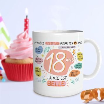 Mug Anniversaire pour femme - Âge au choix